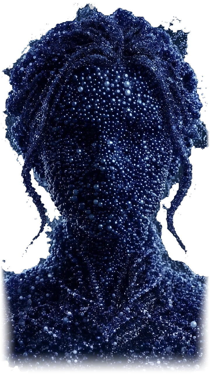 Seraphine, formed from sapphire pearls